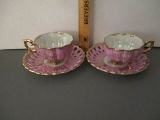 Vintage Porcelain Tea Cup And Saucer - Made In Japan