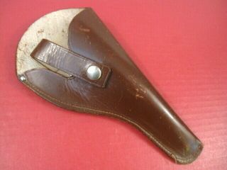 Vintage Brown Leather Belt Holster For Colt Police Positive Revolver W/4 - 5 " Bbll