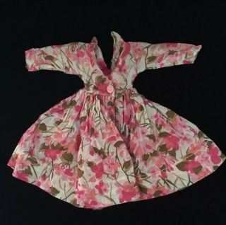 Vintage Vogue Jill Doll size Floral Print Dress Tagged needs small seam repair 2