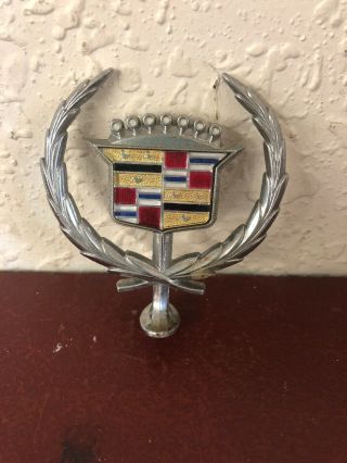 Vintage 70’s 80’s 90’s Gm Cadillac Seville Deville Hood Ornament Emblem