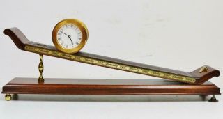 Rare Vintage " The Franklin " Imhof Incline Plane Gravity Table Clock