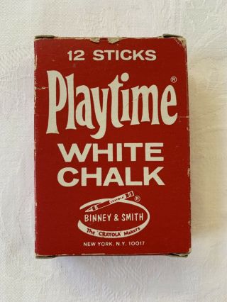 Vintage Playtime White Chalk Binney Smith Crayola No 320