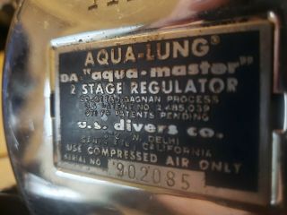 Aqua - Lung DA Aqua - Master 2 Stage us divers double hose regulator scuba 3