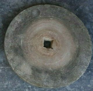Antique Mill Stone Grinding Wheel Garden Stepping Architectural 23in