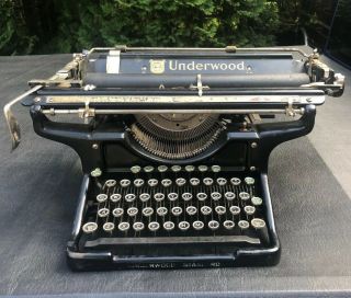 Vintage Antique No 6 - 14 Underwood Standard Typewriter Great