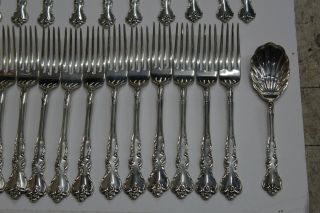 Reed and Barton Spanish Baroque 54 Piece Sterling Flatware w/ Case 2