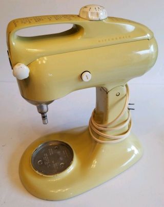 Vintage Kitchen Aid Model 4 - C Mixer Yellow 1950 