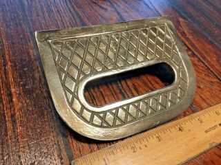 Vintage Heavy Duty Polished Bronze/brass Step/handle 5 3/4 " Wide