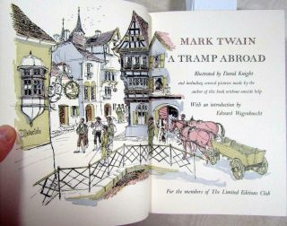 1966 Limited Editions Club Lec – Mark Twain “a Tramp Abroad” – Signed By Illus.