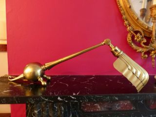 Early,  Antique Brass Pianola Lamp.  Edwardian / Art & Crafts