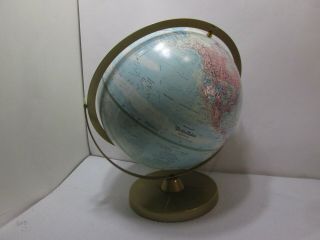 Vintage Replogle World Nation Series 12 " Globe Raised Relief Topography
