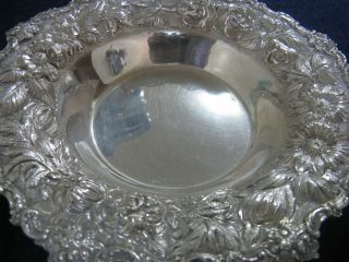 Hand Chased " Rose " By Stieff Sterling 6 7/8 " Bowl.  No Monogram