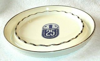 Vintage Ceramic Ashtray Silver Anniversary A.  O.  Smith Harvestone