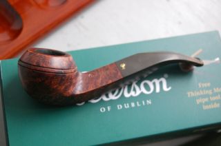 Peterson Aran Smooth Bent Pipe 80s Briar Fishtail Mouthpiese,  Tool,  Rack