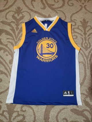 Adidas Nba Golden State Warriors Steph Curry 30 Basketball Jersey Youth Large