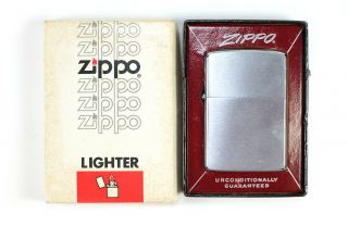 Vintage 1976 Zippo Cigarette Lighter Box No.  200 Brush Finish