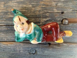 Small Vintage Mid Century Porcelain Pixie / Elf Figurine,  Made In Japan
