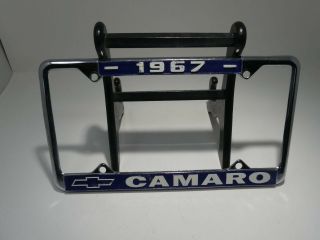 Vintage 1967 Camaro Chrome Metal License Plate Frame