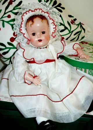 Vintage Composition Doll Ideal Baby Miracle On 34th St Christmas Dress