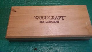 Vintage Woodcraft Soft Arkansas Razor,  Knife Sharpening Hone Stone Boxed
