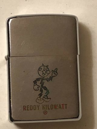 Reddy Kilowatt Vintage Advertising Zippo Lighter 1969 5 - Barrel Hinge Good Cam