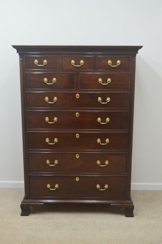 Stickley Solid Mahogany Chippendale Chest of Drawers 2
