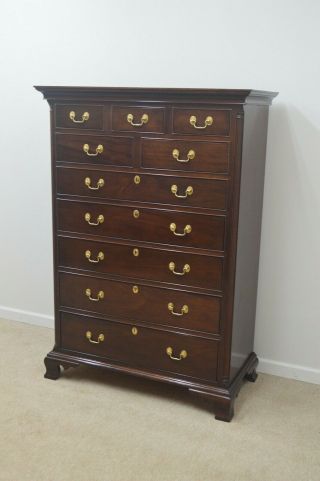 Stickley Solid Mahogany Chippendale Chest of Drawers 3