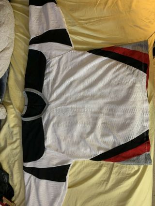 Vintage “crossbar” White/black/red/gray Hockey Jersey 99 Size Xl