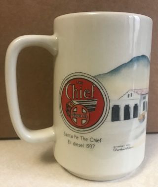 Vintage Otagiri Santa Fe Railroad Chief Tall Coffee Tea Mug Cup