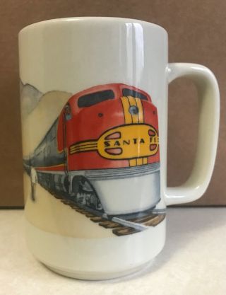 Vintage Otagiri Santa Fe Railroad Chief Tall Coffee Tea Mug Cup 3