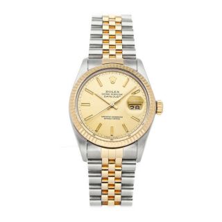 Rolex Datejust Auto 36mm Steel Yellow Gold Mens Jubilee Bracelet Watch 16013