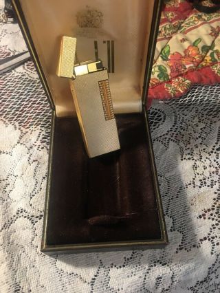 Vintage Gold Plated Dunhill Rollagas Lighter Pat Us.  Re24163 78.  0 Grams