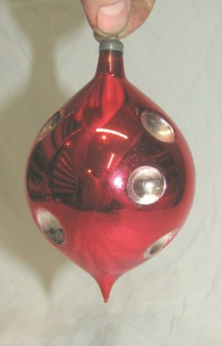 Italy Glass Multi Indent Antique Christmas Ornament Vintage Decoration 1950 