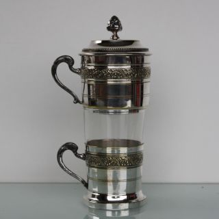 Art Nouveau Silver Plated Floral Coffee Percolator By Minerva.