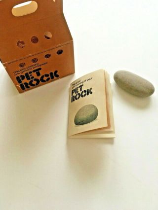 Pet Rock W/ Box And Instructions,  1975 Rock Bottom Productions,  Vintage