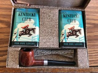 Four Antique Tobacco Tins - George Washington & Kentucky Club With Pipe