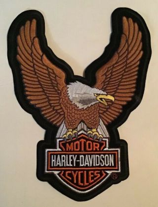 Harley - Davidson Brown Up - Wing Eagle Patch 10 1/2” X 7 3/4”