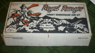 Antique/ Vintage 1987 Regal Ranger Target Rubberband Gun Kit U.  S.  A.
