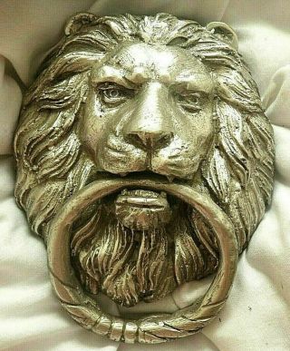 Quality Solid Large Silver Brass Bronze Lion 