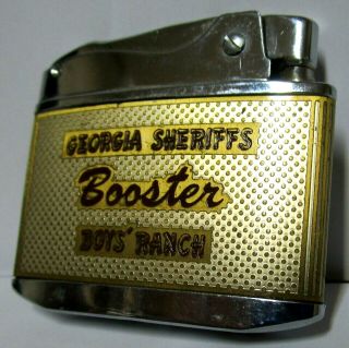 Vintage Shaw - Barton Adv Lighter Georgia Sheriffs Boys Ranch Hahira Ga Booster