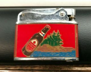 Rare Vintage Pfeiffer Beer Vulcan Japan Cigarette Lighter W/ Bottle Detroit Mi