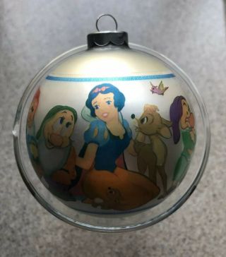 Vintage Disney Snow White 1975 Christmas Ornament Glass Made In Usa