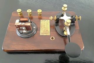 Vintage Signal Electric Mfg.  Co.  Morse Code Telegraph Key