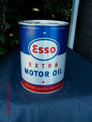 Vintage Esso Quart Oil Can - 1950 