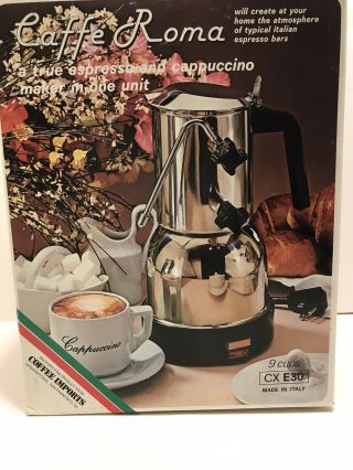 Vintage Caffe Roma CXE30 Espresso Cappuccino Machine,  & instructions 3