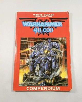 Warhammer 40k 40,  000 Compendium 1989 Vintage Book White Dwarf Games Workshop