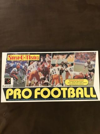 Vintage 1982 Strat - O - Matic Pro Football Game
