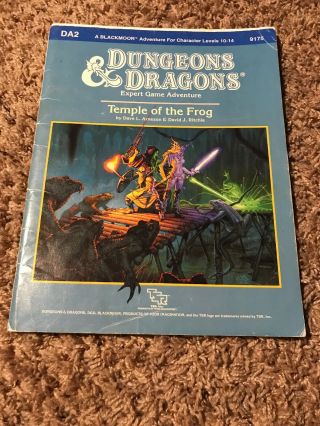 Vintage 1986 Advanced Dungeons & Dragons 9175 Temple Of The Frog Da2