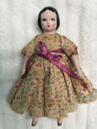 Vintage Ruth Gibbs Artist Godeys Little Lady Doll With Pink China Rg Nr