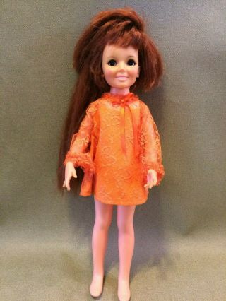 Vintage 1968 Ideal Corp 18 " Crissy Doll Dress Red Hair Sleep Eyes
